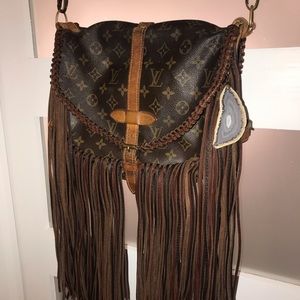 Vintage Boho Louis Vuitton fringe purse